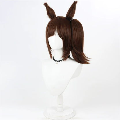 【In Stock】Game Umamusume:Pretty Derby Cosplay Ines Fujin Cosplay Wig With Ears and Tail