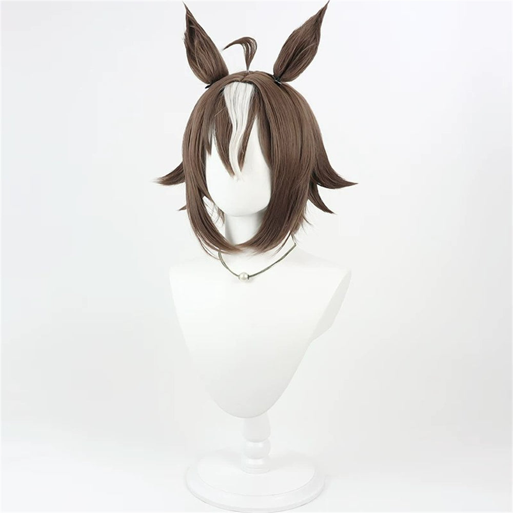 【In Stock】Game Umamusume:Pretty Derby Cosplay ルーラーシップ Rulership Cosplay Wig With Ears and Tail
