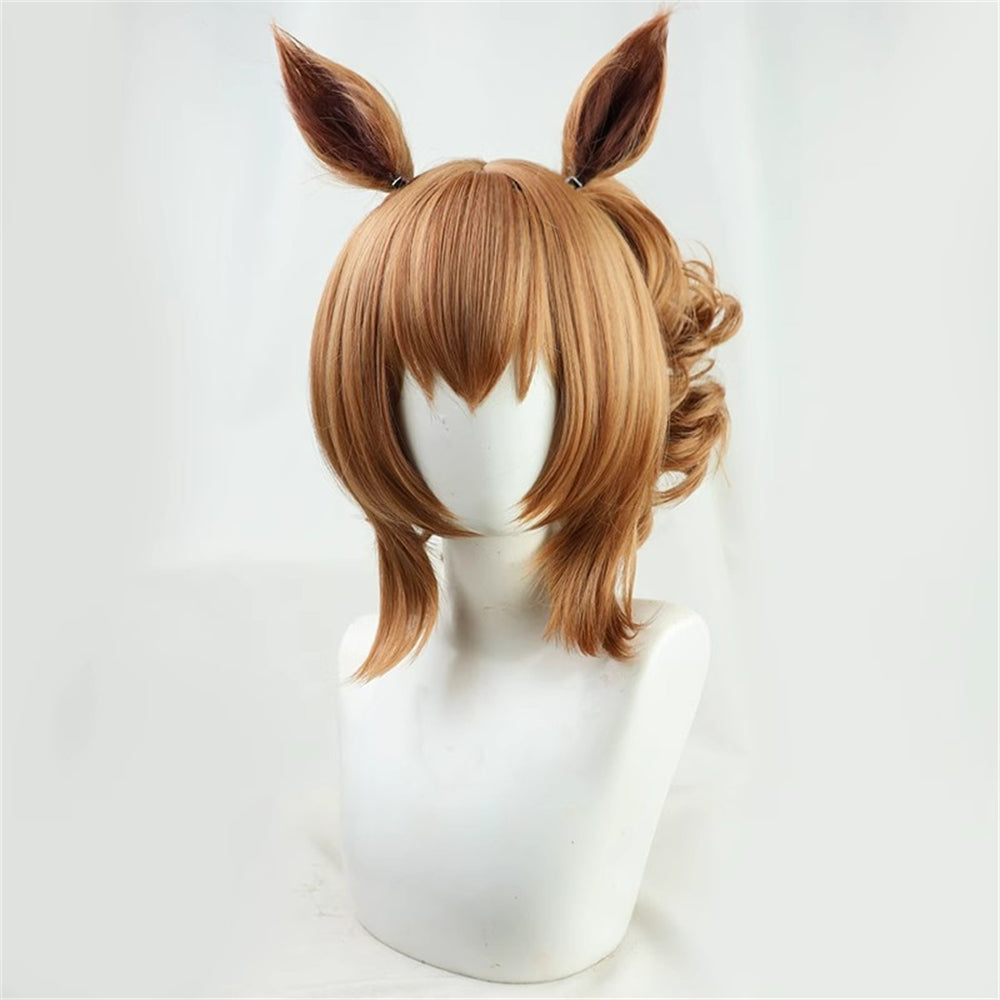 【In Stock】Game Umamusume:Pretty Derby Cosplay タイキシャトル Taiki Shuttle Cosplay Wig With Ears and Tail