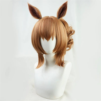 【In Stock】Game Umamusume:Pretty Derby Cosplay タイキシャトル Taiki Shuttle Cosplay Wig With Ears and Tail