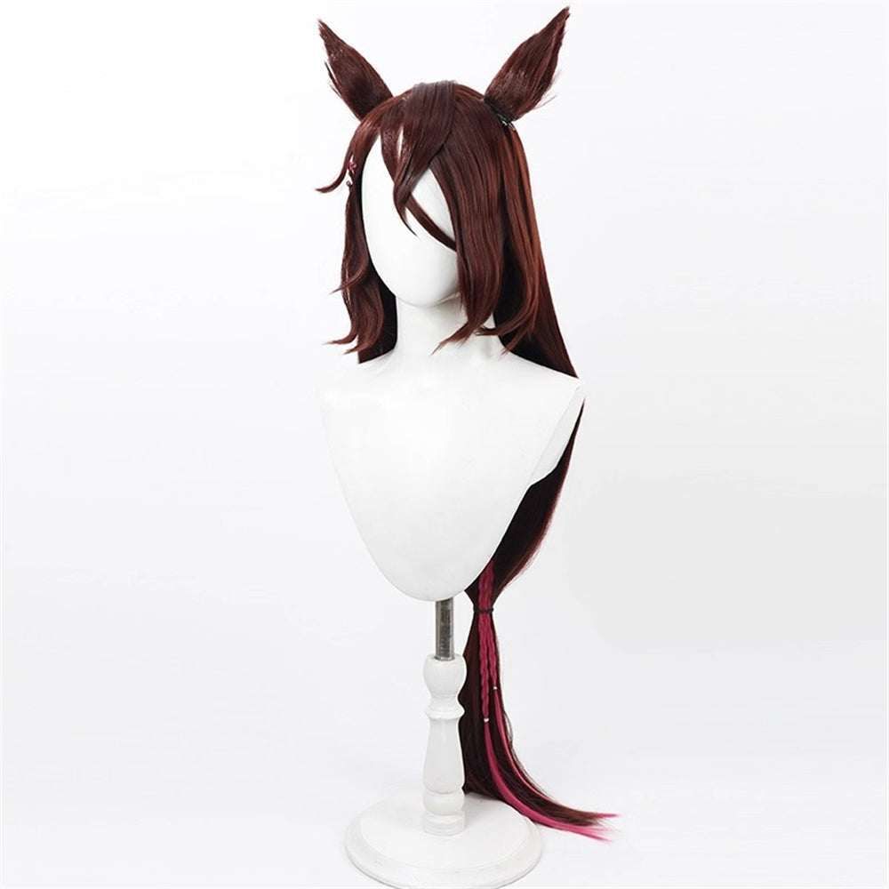 【In Stock】Game Umamusume:Pretty Derby Cosplay リガントーナ Rigantona Cosplay Wig With Ears and Tail