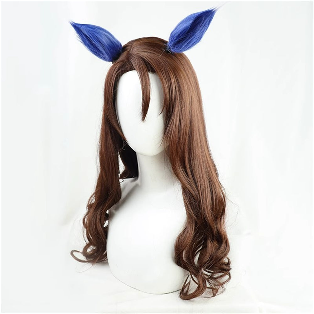 【In Stock】Game Umamusume:Pretty Derby Cosplay キングヘイロー King Halo Cosplay Wig With Ears and Tail