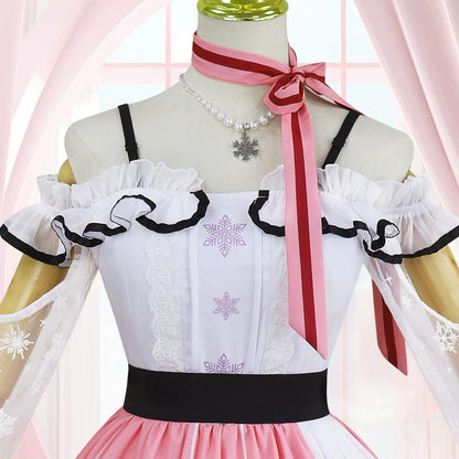 【In Stock】Game Infinity Nikki Cosplay Pink Dress Cosplay Costume Premium Edition