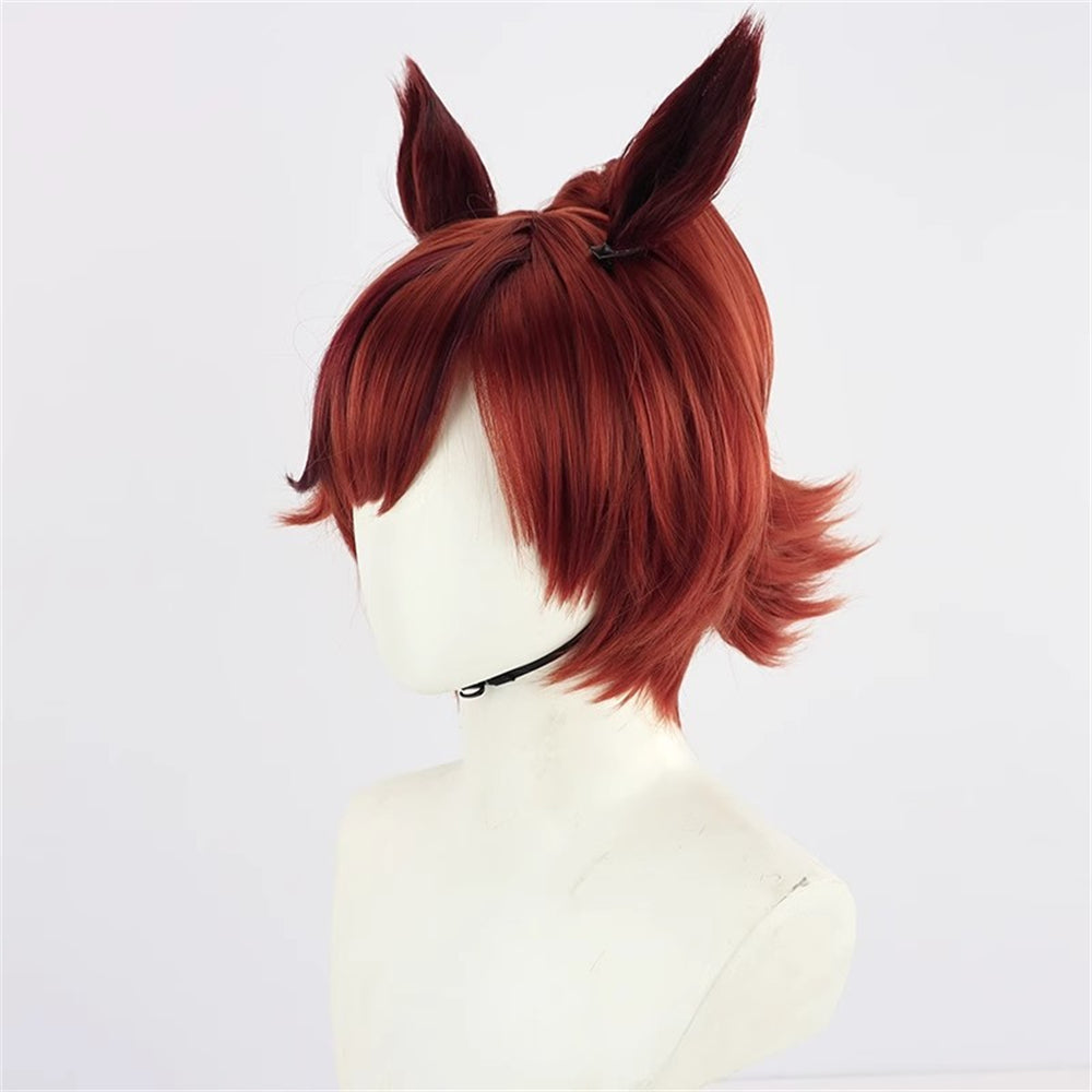 【In Stock】Game Umamusume:Pretty Derby Cosplay ナイスネイチャ Nice Nature Cheerleaders RUN＆WIN Cosplay Wig With Ears and Tail