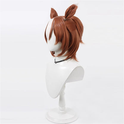 【In Stock】Game Umamusume:Pretty Derby Cosplay ヤエノムテキ Yaeno Muteki Cosplay Wig With Ears and Tail