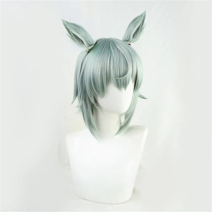 【In Stock】Game Umamusume:Pretty Derby Cosplay セイウンスカイ Seiun Sky Cosplay Wig With Ears and Tail