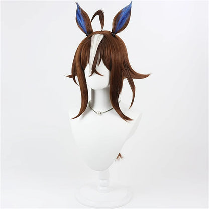 【In Stock】Game Umamusume:Pretty Derby Cosplay Epiphaneia Cosplay Wig With Ears and Tail