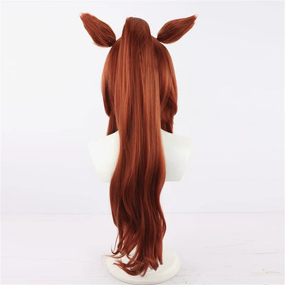 【In Stock】Game Umamusume:Pretty Derby Cosplay Maruzensky Swimwear Style マルゼンスキー Cosplay Wig With Ears and Tail
