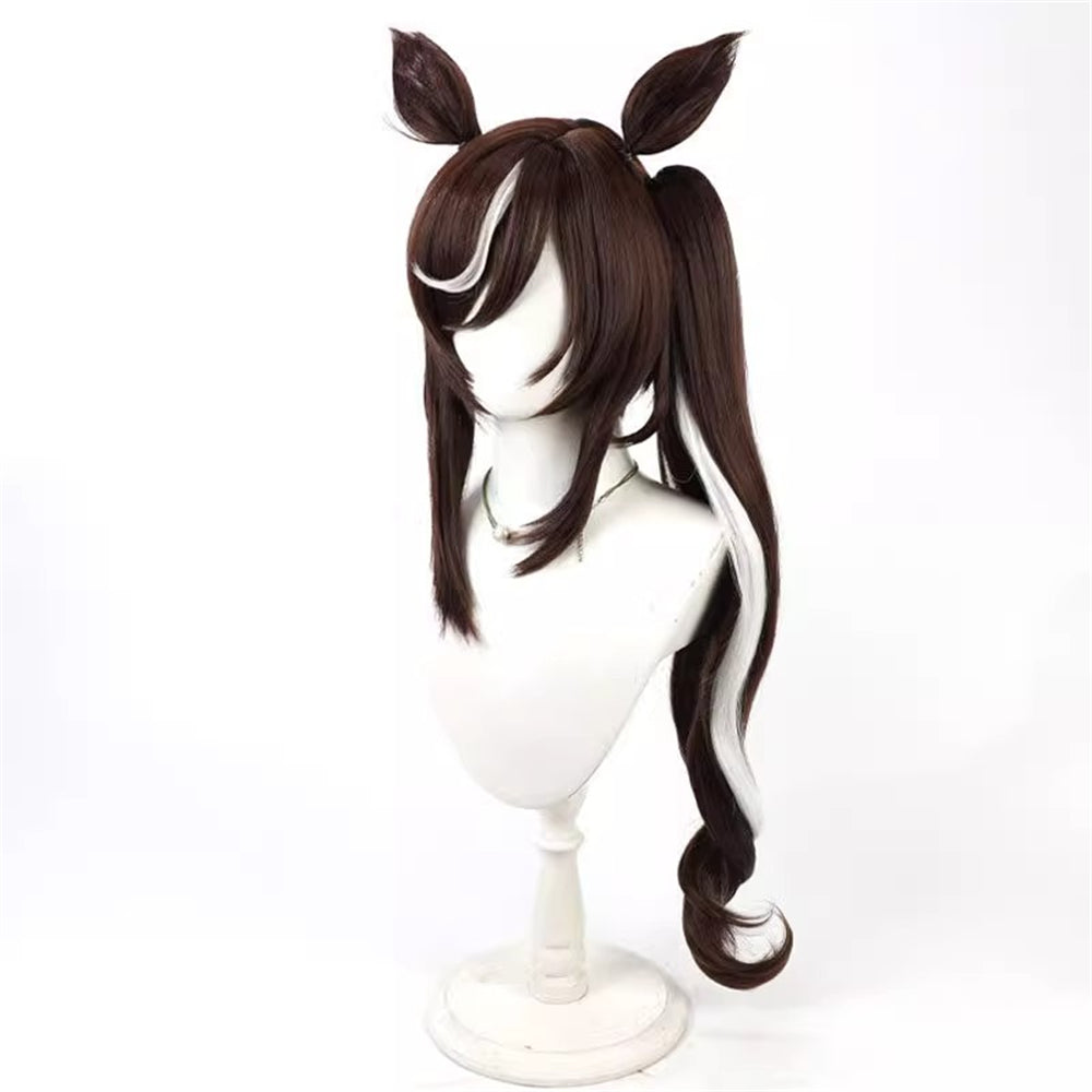 【In Stock】Game Umamusume:Pretty Derby Cosplay サウンズオブアース Sounds of Earth Cosplay Wig With Ears and Tail