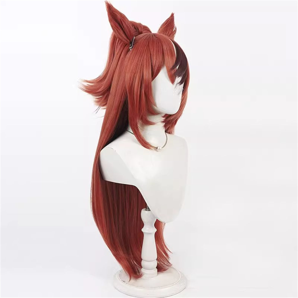 【In Stock】Game Umamusume:Pretty Derby Cosplay バブルガムフェロー Bubble Gum Fellow Cosplay Wig With Ears and Tail