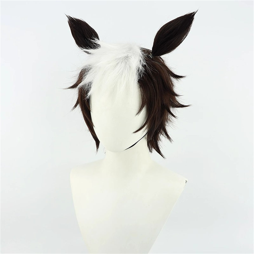 【In Stock】Game Umamusume:Pretty Derby Cosplay メジロライアン Mejiro Ryan Cosplay Wig With Ears and Tail