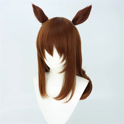 【In Stock】Game Umamusume:Pretty Derby Cosplay ナカヤマフェスタ Nakayama Festa Cosplay Wig With Ears and Tail