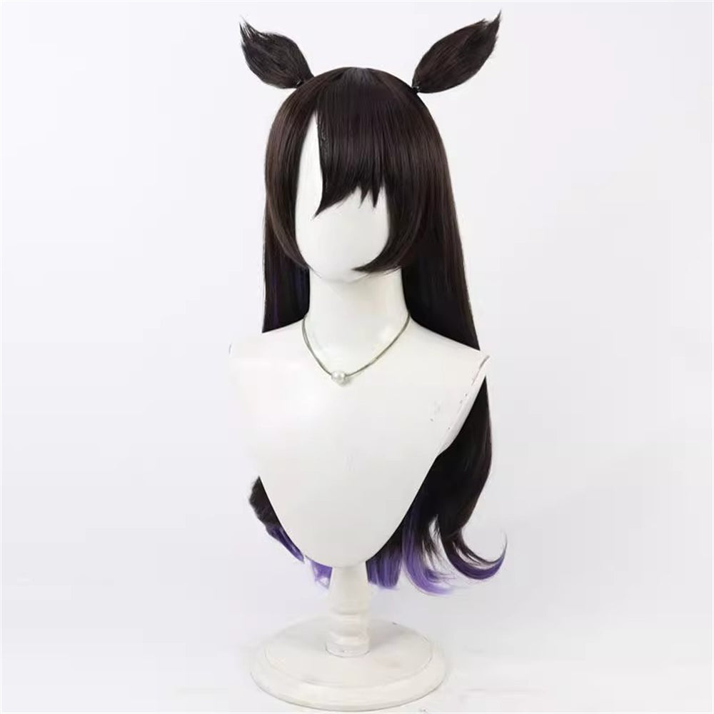 【In Stock】Game Umamusume:Pretty Derby Cosplay サトノクラウン Satono Crown Cosplay Wig With Ears and Tail SwimwearHair Style