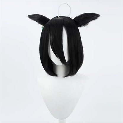 【In Stock】Game Umamusume:Pretty Derby Cosplay マンハッタンカフェ Manhattan Cafe Cosplay Wig Short Hair Style With Ears and Tail