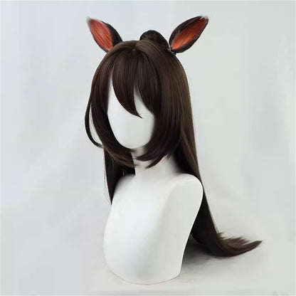 【In Stock】Game Umamusume:Pretty Derby Cosplay エルコンドルパサー El Condor Pasa Cosplay Wig With Ears and Tail