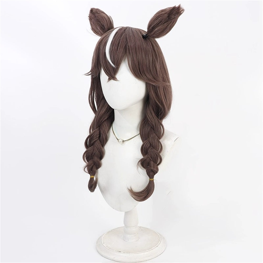 【In Stock】Game Umamusume:Pretty Derby Cosplay カレンブーケドール Curren Bouquetd'or Cosplay Wig With Ears and Tail