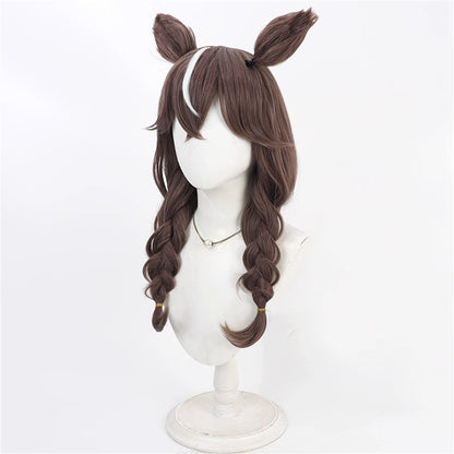 【In Stock】Game Umamusume:Pretty Derby Cosplay カレンブーケドール Curren Bouquetd'or Cosplay Wig With Ears and Tail