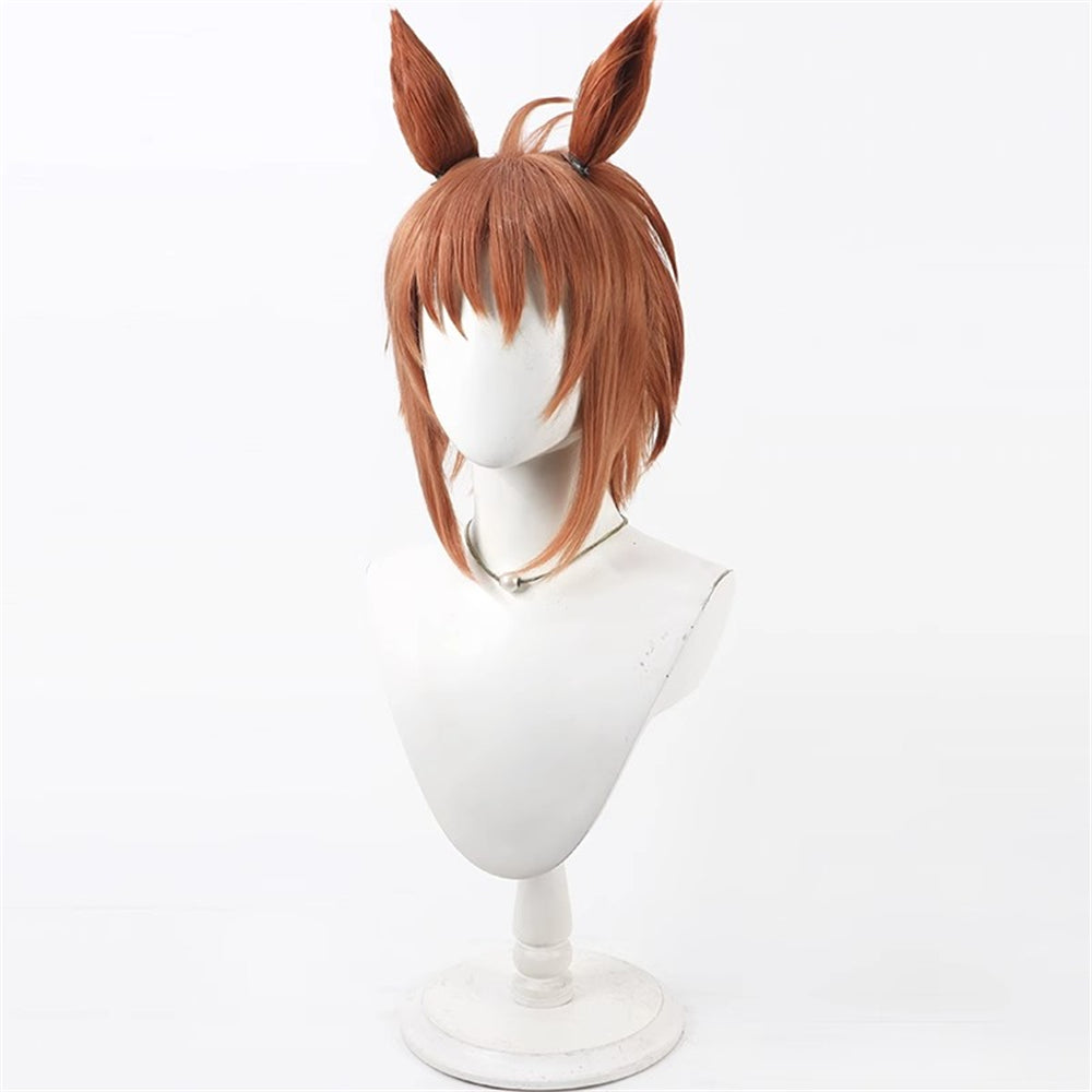 【In Stock】Game Umamusume:Pretty Derby Cosplay ビコーペガサス Biko Pegasus Cosplay Wig With Ears and Tail