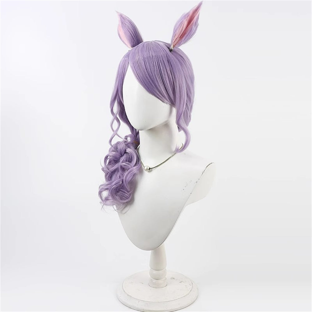 【In Stock】Game Umamusume:Pretty Derby Cosplay Event Regular Event Mejiro McQueen Cosplay Wig With Ears and Tail