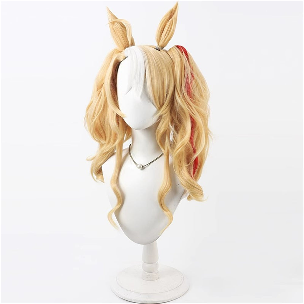 【In Stock】Game Umamusume:Pretty Derby Cosplay ユキノビジン Yukino Bijin Cosplay Wig With Ears and Tail