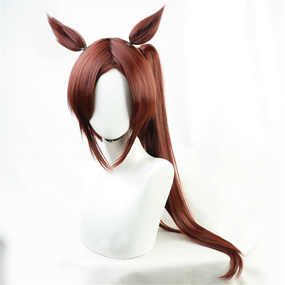 【In Stock】Game Umamusume:Pretty Derby Cosplay サクラバクシンオー Sakura Bakushin O Cosplay Wig With Ears and Tail