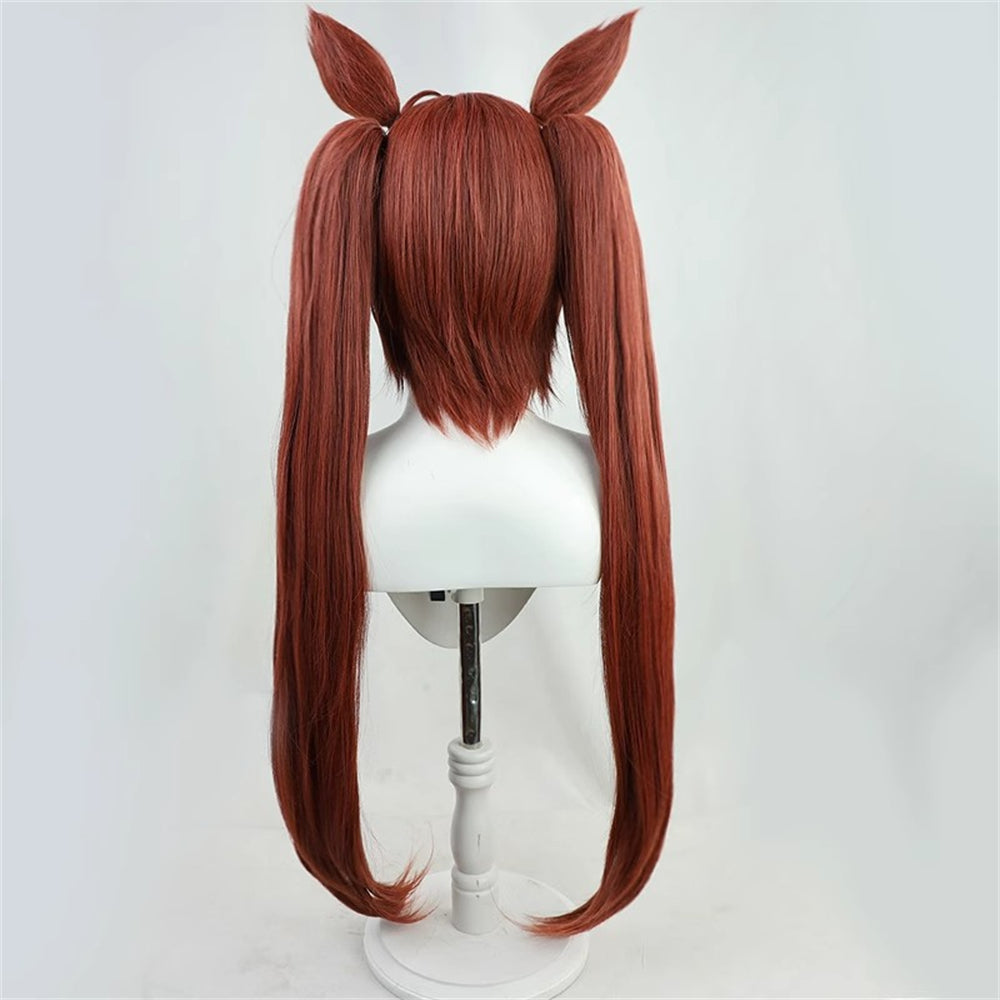 【In Stock】Game Umamusume:Pretty Derby Cosplay ダイワスカーレット Daiwa Scarlet Cosplay Wig With Ears and Tail