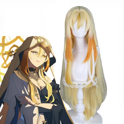 【In Stock】Game Genshin Impact Cosplay Golden Rhinedottir Cosplay Wig