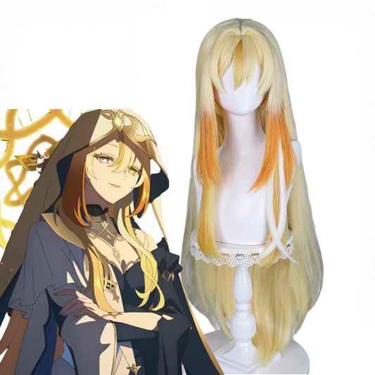 【In Stock】Game Genshin Impact Cosplay Golden Rhinedottir Cosplay Wig