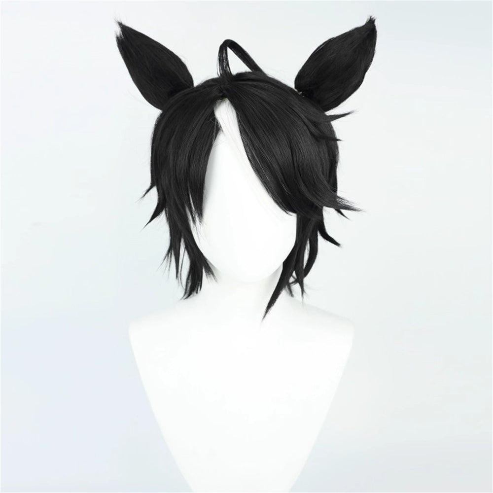 【In Stock】Game Umamusume:Pretty Derby Cosplay フジキセキ Fuji Kiseki Cosplay Wig With Ears and Tail