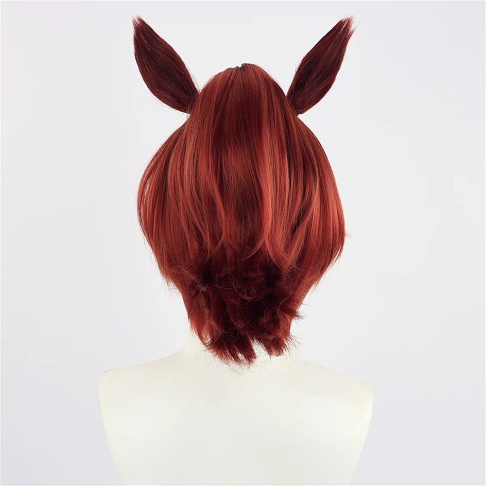 【In Stock】Game Umamusume:Pretty Derby Cosplay ナイスネイチャ Nice Nature Cheerleaders RUN＆WIN Cosplay Wig With Ears and Tail