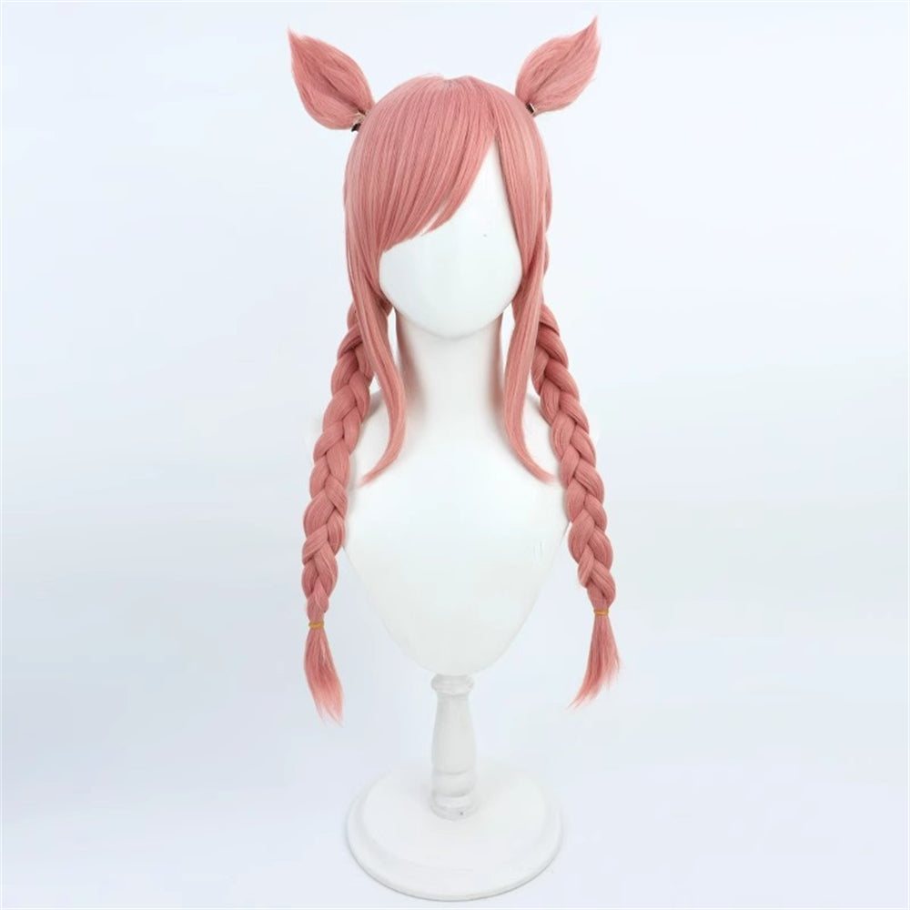 【In Stock】Game Umamusume:Pretty Derby Cosplay アグネスデジタル Agnes Digital Cosplay Wig With Ears and Tail