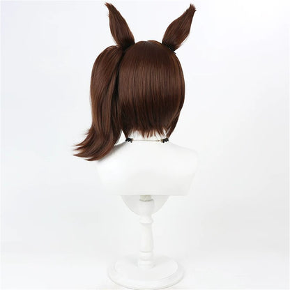 【In Stock】Game Umamusume:Pretty Derby Cosplay Ines Fujin Cosplay Wig With Ears and Tail