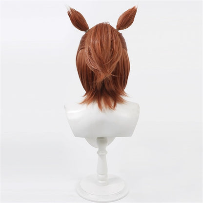 【In Stock】Game Umamusume:Pretty Derby Cosplay ヤエノムテキ Yaeno Muteki Cosplay Wig With Ears and Tail