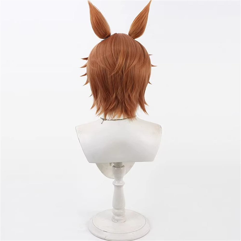 【In Stock】Game Umamusume:Pretty Derby Cosplay ディクタストライカ Dictus Striker Cosplay Wig With Ears and Tail