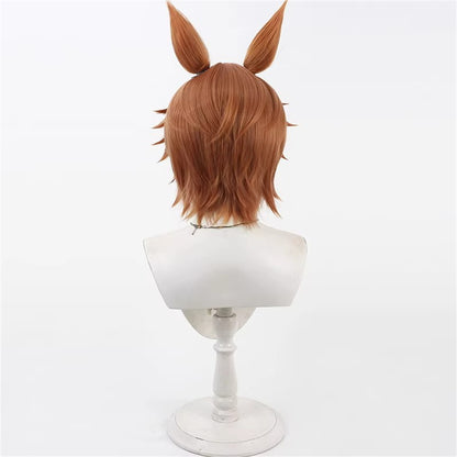 【In Stock】Game Umamusume:Pretty Derby Cosplay ディクタストライカ Dictus Striker Cosplay Wig With Ears and Tail