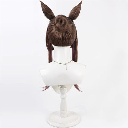 【In Stock】Game Umamusume:Pretty Derby Cosplay ロイスアンドロイス Royce and Royce Cosplay Wig With Ears and Tail