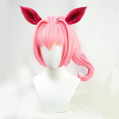 【In Stock】Game Umamusume:Pretty Derby Cosplay ハルウララ Haru Urara Cosplay Wig With Ears and Tail