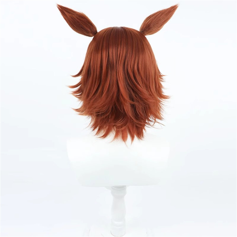 【In Stock】Game Umamusume:Pretty Derby Cosplay バンブーメモリー Bamboo Memory Cosplay Wig With Ears and Tail