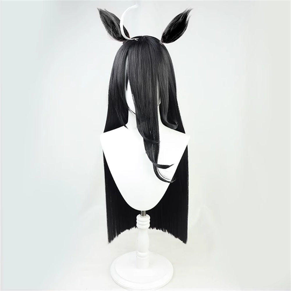 【In Stock】Game Umamusume:Pretty Derby Cosplay マンハッタンカフェ Manhattan Cafe Cosplay Wig With Ears and Tail