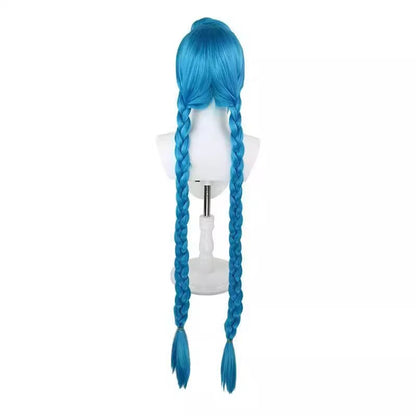 【In Stock】Game League of Legends Cosplay Jinx Cosplay Wig 130CM Long Hair