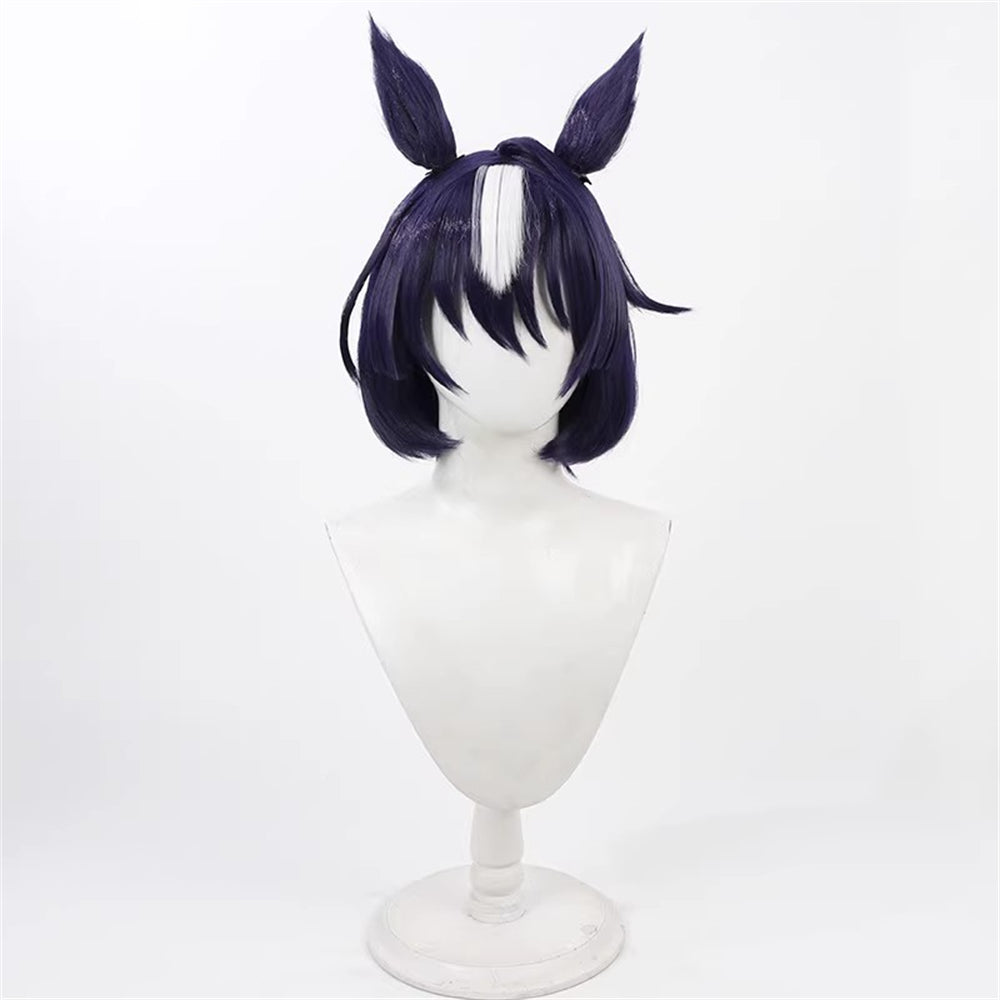 【In Stock】Game Umamusume:Pretty Derby Cosplay Wedding Bajia Crown Ceremony ヴィルシーナ Verxina Cosplay Wig With Ears and Tail