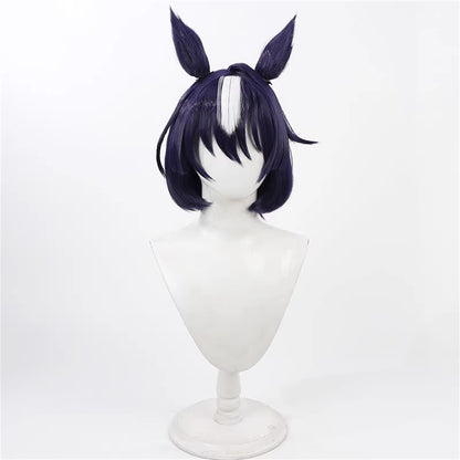 【In Stock】Game Umamusume:Pretty Derby Cosplay Wedding Bajia Crown Ceremony ヴィルシーナ Verxina Cosplay Wig With Ears and Tail