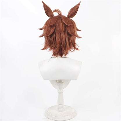 【In Stock】Game Umamusume:Pretty Derby Cosplay シンコウウインディ Shinko Windy Cosplay Wig With Ears and Tail