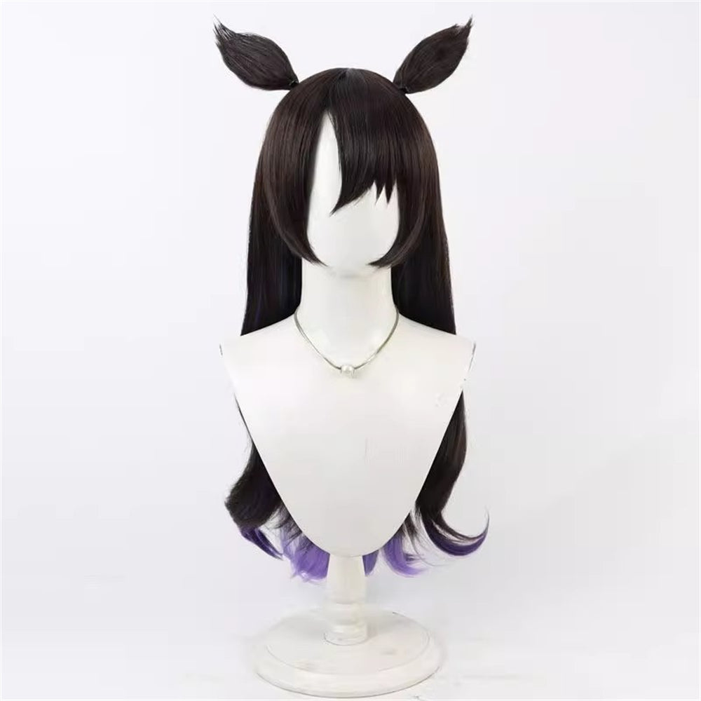 【In Stock】Game Umamusume:Pretty Derby Cosplay サトノクラウン Satono Crown Cosplay Wig With Ears and Tail SwimwearHair Style