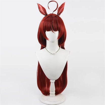 【In Stock】Game Umamusume:Pretty Derby Cosplay レッドディザイア Red Desire Cosplay Wig With Ears and Tail