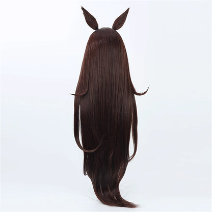 【In Stock】Game Umamusume:Pretty Derby Cosplay シーキングザパール Seeking the Pearl Cosplay Wig With Ears and Tail