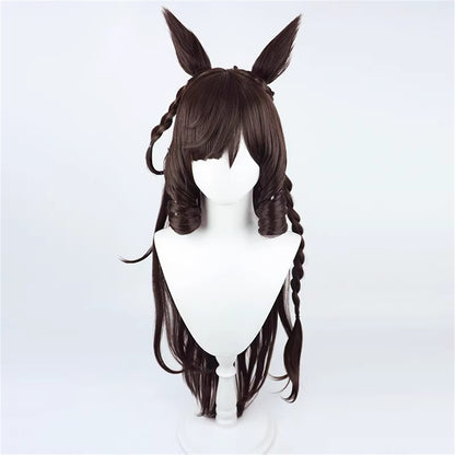 【In Stock】Game Umamusume:Pretty Derby Cosplay ダイイチルビー Daiichi Ruby Cosplay Wig With Ears and Tail