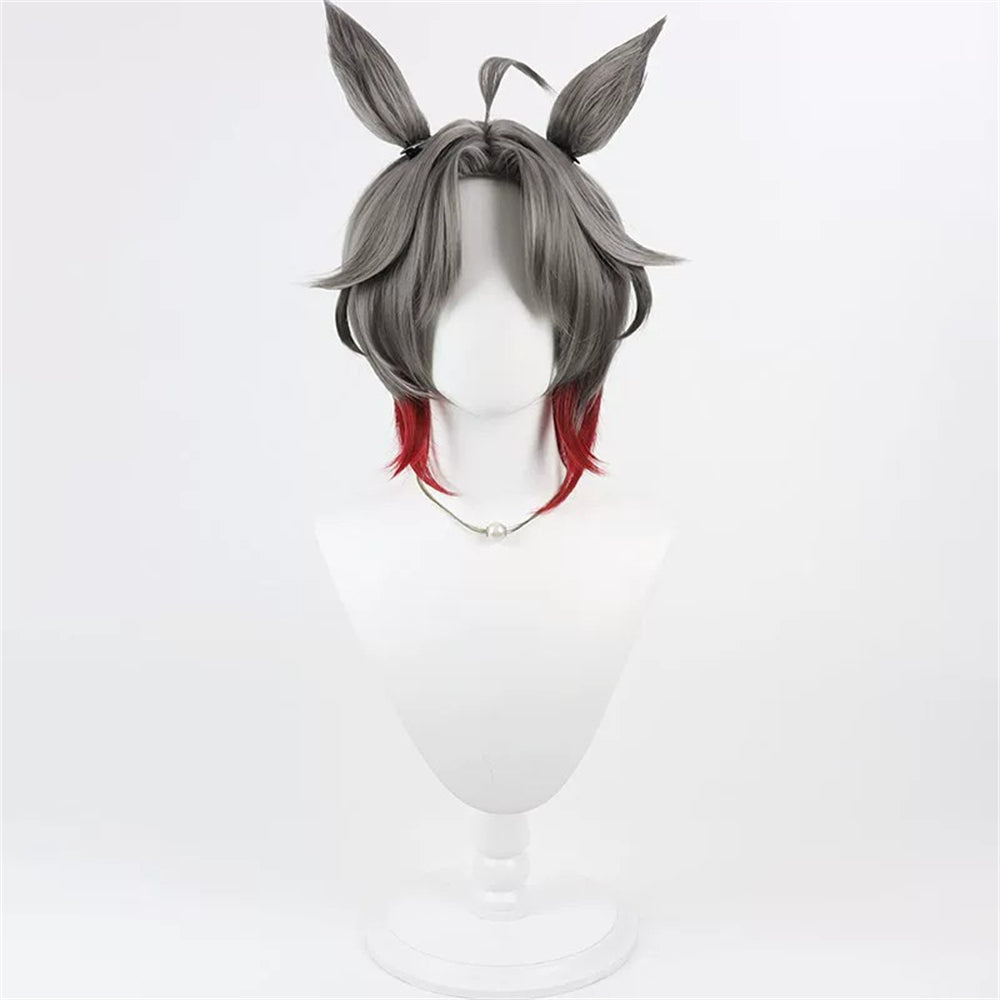 【In Stock】Game Umamusume:Pretty Derby Cosplay Rose Kingdom Cosplay Wig With Ears and Tail