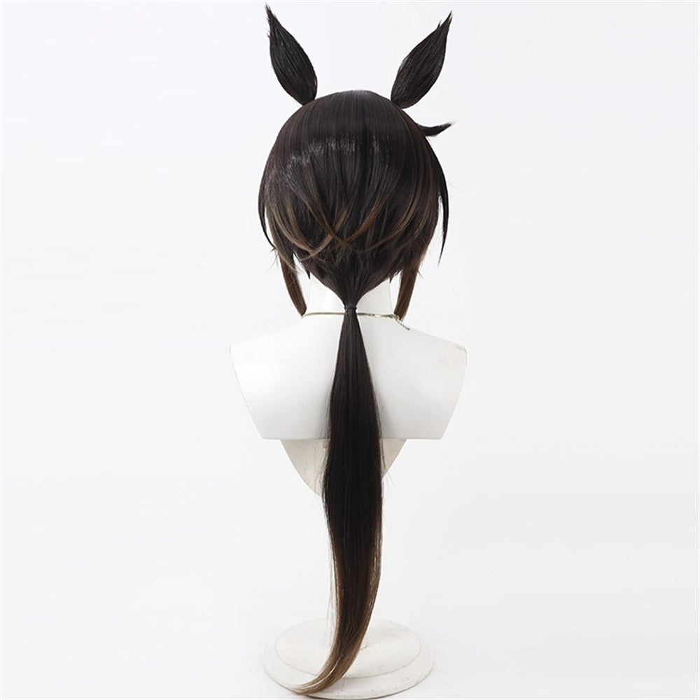 【In Stock】Game Umamusume:Pretty Derby Cosplay ステイゴールド Stay Gold Cosplay Wig With Ears and Tail
