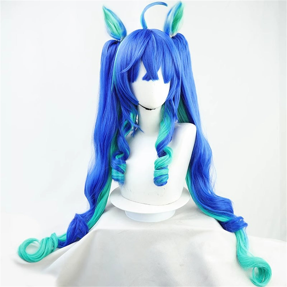【In Stock】Game Umamusume:Pretty Derby Cosplay ツインターボ Twin Turbo Cosplay Wig With Ears and Tail